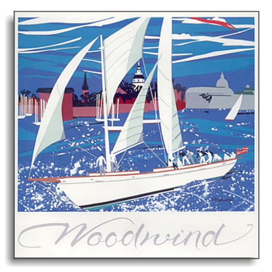 Schooner Woodwind Print by Nancy Hammond